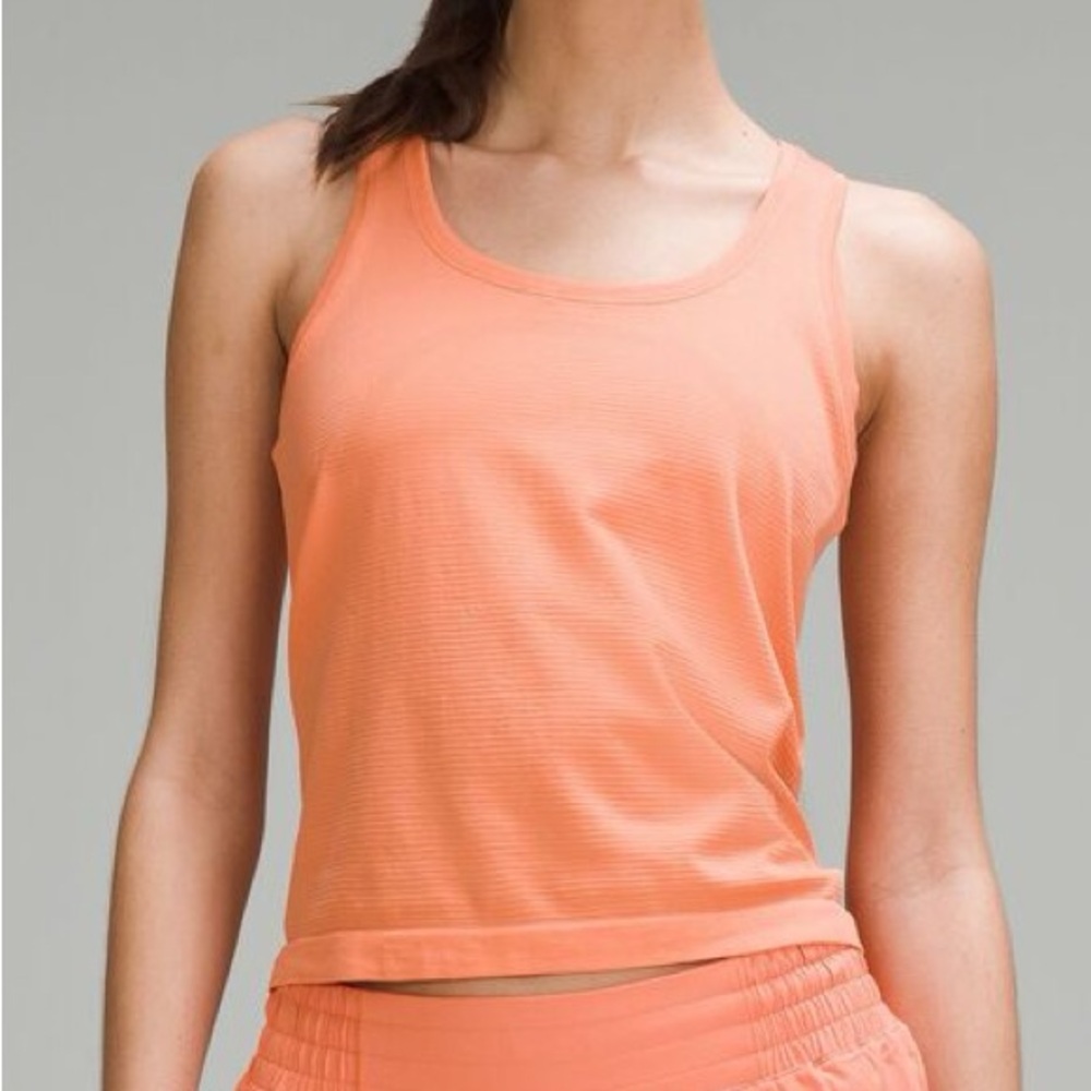 NWT Lululemon Swiftly Tech Racerback Tank Waist Coral Kiss 2